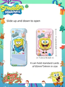 2/4/6 pezzi Porta tessere SpongeBob SquarePants, per metropolitana, campus, autobus, tessera pasto, tessera cittadino, tessera controllo accessi, tessera ritiro/consegna, tesserino di lavoro, cordino, guscio rigido, pass di accesso, etichetta, migliore decorazione per atmosfera festiva