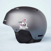 1PC "Crying Over Book Boyfriends" Skeleton Reader Sticker – Dramatic Romance Meme, Waterproof Vinyl For Tablet Covers, Bookshelves & Bookish Hearts. Stickers Scrapbook Supplies Funny Stickers Scrapbooking Supplies Kindle - Multicolor - View 9