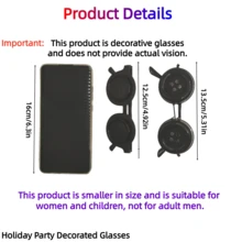 1pc Christmas Cosplay Funny Button Decor Glasses, Adult & Kids DIY Role Play & Costume Fun, With Storage Bag, Suitable For Parties, Events, Funny Occasions