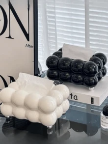 1pc Luxury Cotton Candy Style Tissue Box, High-End Home/Living Room Paper Towel Holder, Elegant For Dining Room