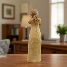 MINGZHANG 1pc Resin Sculpture Of A Woman Holding A Sheep, A Symbol Of Peace, A Warm Desktop Portable Ornament, Suitable For Living Room Desktop Decoration, Jesus Birthday Series Ornaments, Suitable For Friends' Birthday Gifts, Perfect Gifts For Christmas And Easter - 彩色 - 查看 7