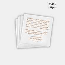 50/100/200/500 Pcs Custom Napkins, Personalized Handwritting Napkins For Birthday Party And Wedding Anniversary, Cocktail Napkins Disposable Beverage Dessert Napkins For Table Decorations Engagement Party, Suaitable For Wedding Banquet, Custom Love Note Handwriting Napkins - White - View 9