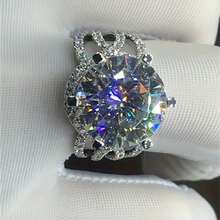 1 pieza Anillo de compromiso de lujo para mujer, bellamente plateado en plata con circonita cúbica sintética redonda y brillante incrustada, accesorio elegante para bodas y fiestas, regalo de joyería preciosa para un ser querido, regalo de vacaciones