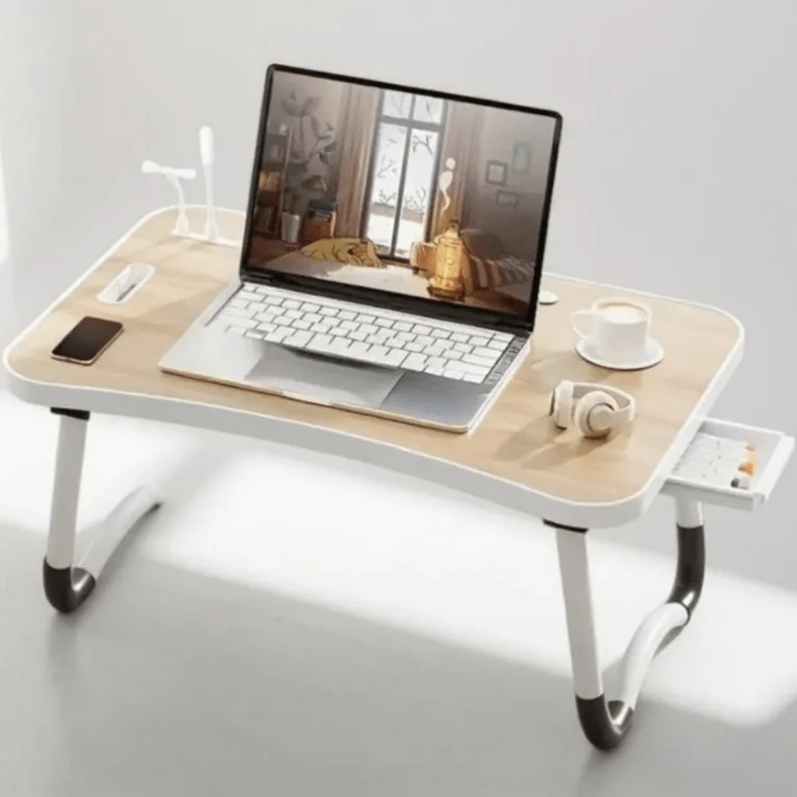 Injection Moulded Folding Table With Cup Holder Ergonomic Lap Desk With Storage Drawer & Cup Holder, Foldable Laptop Bed Table For Home Office, Gaming, Writing, Breakfast - Lightweight, Portable Folding Lap Desk, 23 Inch Portable Wood White Laptop Bed Desk Lap Desk With Cup Holder, For Working Reading Writing, Eating, Watching Movies For Bed Sofa Couch Floor Laptop Stand For Bed ,Portable Lap Desk,23.8"*15.8"*10" Foldable Lap Desk Laptop Stand Bed Desk Table Tray, Breakfast Serving Tray, Portable & Lightweight Mini Table, Lap Tablet Desk For Sofa Couch Floor - White Slendor Lap Desk With Tablet Slot, Foldable Laptop Table With Storage Drawer,Portable Bed Desk For Laptop, Computer Tray With Cup Holder Notebook Stand Reading Holder For Couch Floor, White Maple - Maple - Xem 1