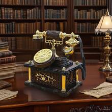 Vintage Telephone Wind Up Music Box With Drawer - Retro Durable Plastic Ornament For Home Decor, Perfect For Bedroom, Living Room  & Office Desk, Unique Decorative Birthday, Halloween, Christmas Gift For Women, Girls & Kids - 棕色 - 查看 5