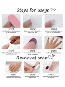 24片圣诞美甲贴纸 - 红色、白色和格子图案，饰以圣诞树、宝石和节日元素 - 全覆盖尖头假指甲，适合女性 - 非常适合圣诞派对和节日庆祝活动 - 彩色 - 查看 8