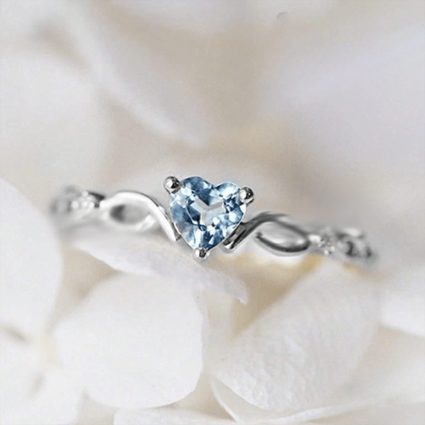 1pc Fashion Cubic Zirconia Heart Ring For Women For Valentine's Day Gift Wedding Anniversary Party Jewelry