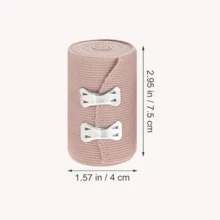 4种米色弹力绷带，运动压缩绷带，适用于手腕、手臂、小腿、脚踝和脚部，健身配件，运动绷带，运动胶带 - 杏色 - 查看 15