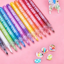 速干丙烯酸彩色记号笔，适用于美甲；金属纹理指甲笔，多种鲜艳色彩，适合日常使用、节日礼物、DIY 绘画