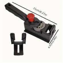 3-12mm Adjustable Angle Woodworking Tenon Clamp Kit, Multipurpose Portable Doweling Jig With Drill Bits And Locating Pins, Metal And Plastic, Ideal For DIY Woodworking Hobbyists - No Electricity Required