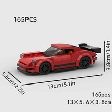 MIKEMENG Red Supercar Building Blocks Set, STEM Creative Educational Toy For Kids, DIY Car Model Kit For Boys, Suitable As Birthday, Halloween, Christmas Gift, Collectible And Room Decor, Affordable Present - 型號 - 查看 11