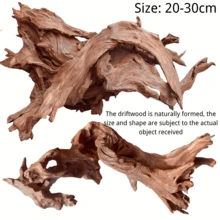 1 块大型浮木 25-30 厘米天然浮木珊瑚装饰，水族箱水景浮木 - 逼真的爬行动物和两栖动物栖息地，带攀爬树枝，乌龟筑巢平台，以及淡水或海水水族箱装饰，自然外观，耐用木材，随机发货的南美坦克装饰，盆景根，鹿角，干树枝 - 彩色 - 查看 14
