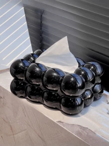 1pc Luxury Cotton Candy Style Tissue Box, High-End Home/Living Room Paper Towel Holder, Elegant For Dining Room