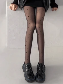 1条装 80克/220克/300克 女士连裤袜，保暖内衬连裤袜，黑色性感透视长款连裤袜，适合春秋季穿着，加厚保暖内衬连裤袜，适合秋冬季穿着，舒适商务连裤袜，适合冬季穿着（适合10-25°C） - 黑色 - 查看 6