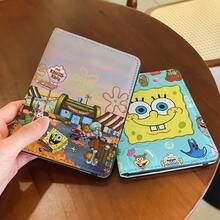 SpongeBob SquarePants 护照夹，卡通人物身份证件套，多卡位护照、现金和银行卡收纳包，多功能旅行便携卡包，圣诞礼物旅行证件收纳包，男女通用，假日旅行护照套 - 彩色 - 查看 6