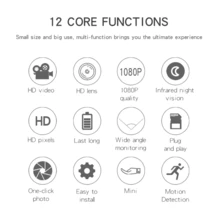 1 Juego de Cámara de Acción Completa HD 1080P - Cámara Mini con Visión Nocturna AI de Auto Sensación, Recargable, 64GB - Cámara - Ver 10