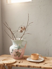 1pc Vintage Distressed Hammered Ceramic Vase Decor, Hammered Texture With Gradient Glaze Suitable For Dried Flowers, Fresh Flowers, Hydroponics, Fits Living Room TV Stand, Study Bookshelf, Bedroom Nightstand, Office Desk, Fireplace Mantel, Great Gift For Valentine's Day, Easter, Birthday, Wedding, Combines Retro Charm And Practical Function