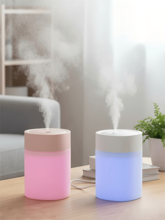 Mini Atmosphere Humidifier - Essential Oil Diffuser - Quiet Multi-Color Portable Car Humidifier - Suitable For Home, Office, Bedroom