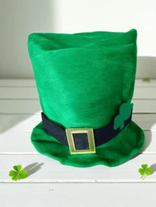 圣帕特里克节三叶草帽、派对帽、表演帽 - 綠色 - 查看 8