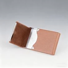 1 hộp đựng thuốc lá bằng da thời trang, hộp đựng nón thảo mộc siêu mỏng di động có khung thép không gỉ, phụ kiện hút thuốc bền, hộp đựng danh thiếp, quà tặng - Nhiều màu - Xem 5