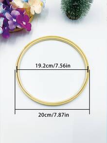 1 pièce Cadre de broderie en bambou double cerceau pour décoration d'Halloween, sans vis, 1 pièce de cadre de point de croix, matériau non réglable, fournitures de broderie artisanale. Disponible en plusieurs tailles - 13 cm/17 cm/20 cm/23 cm/26 cm/30 cm