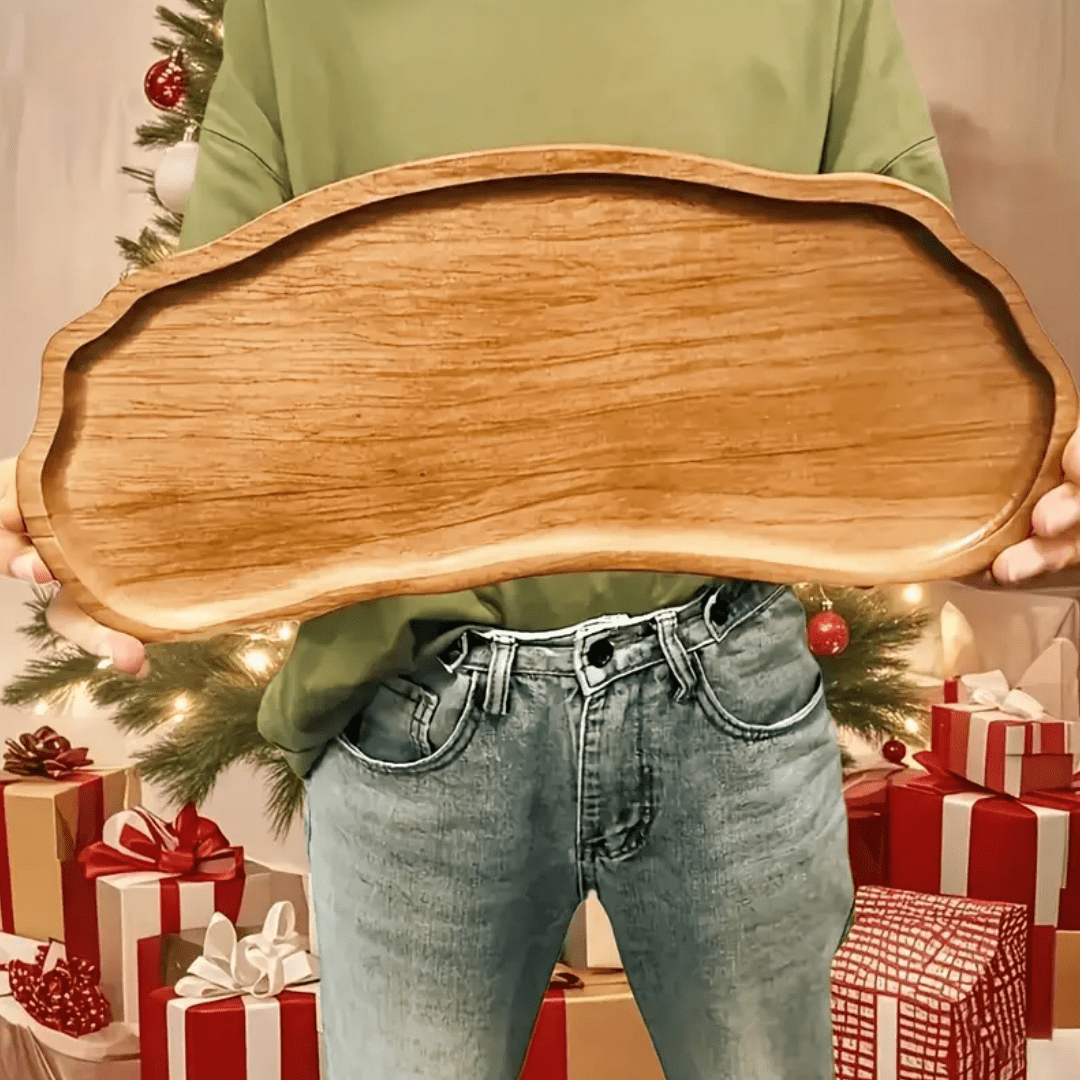 Wooden Material - Japanese Creative Tray, Shapes Include Cloud, Peanut, Dolphin And Footstool; Wooden Tea Cup Coaster, Suitable For Dried Fruits, Coffee Cups, Plates, Cakes, Desserts Or Small Dishes.