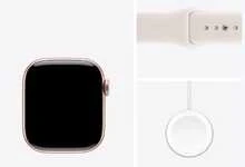 Apple Watch Series 11 de 42 mm con GPS + Celular, este es el último modelo del Apple Watch, siempre protegiendo tu salud. - Caja de oro rosa + correa de color rosa melocotón claro - Ver 5