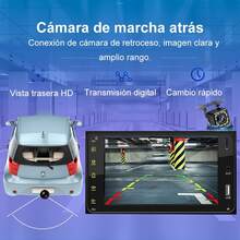 Auto Estéreo 2 Din Para Toyo ta 7 Pulgadas Pantalla Carplay Mirrorlink Bluetooth Cámara Fm - Negro - Ver 6