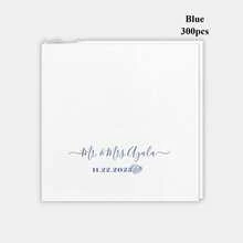 20-500pcs Custom Cocktail Napkins, 9 Designs Of Personalized Monogram Napkins For Birthday, Bachelorette, Bridal Shower, Baptism, Sip & See, Anniversary And Wedding, Suitable For Couple, Lovers, Romantic Decor, Disposable Beverage/Dessert Napkins For Wedding Table Decorations, Christmas Decor - Multicolor - View 22