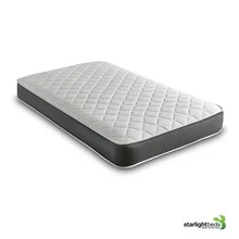 Starlight Beds Hybrid Mattress - Soft Feel, Memory Foam & Spring Support, Deep Quilted Plush Sleep Surface, Durable Design With Elegant Grey Border For Enhanced Comfort - Grey - View 1