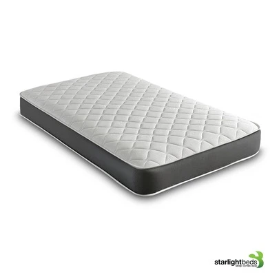 Starlight Beds Hybrid Mattress - Soft Feel, Memory Foam & Spring Support, Deep Quilted Plush Sleep Surface, Durable Design With Elegant Grey Border For Enhanced Comfort