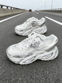 Zapatos deportivos casuales con malla transpirable de estilo retro para hombres de Tom's, con suela gruesa y zapatillas chunky, de moda y versátiles para el verano