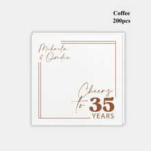20/50/100/200/500pcs Personalized Birthday Napkins, 3-Ply Custom Napkins For Anniversary Party, Disposable Beverage/Dessert Napkins For Table Decorations, Milestone Birthday Party Decor,Personalized Party Napkins - White - View 17