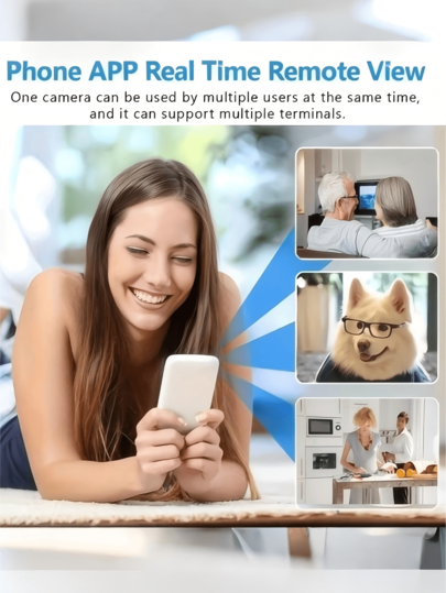 1pc 720P HD Mini Camera, Home Security Portable Hidden Slimme Night Vision Wireless WiFi Supports 2.4G Network Only, Remote Monitoring, SD Card Storage, Indoor Surveillance, USB Powered Home, Car, Office Various Scenarios, 24/7 Online Monitoring view 5