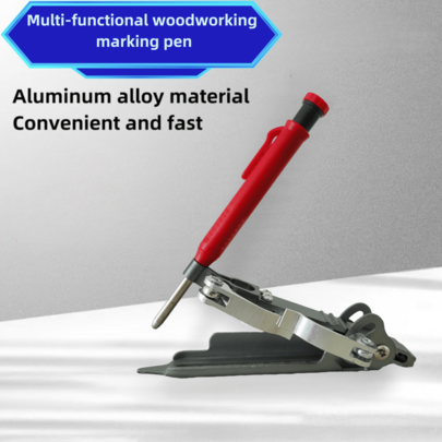 قلم رصاص متعدد الوظائف للنجارة والحفر الفني 1 قطعة، مع خط قياس عميق، أداة كتابة وقياس للنجارة والحفر الفني متعددة الاستخدامات