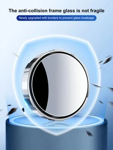 Espejo retrovisor del coche, espejo redondo pequeño (par), tipo de ventosa, espejo auxiliar de ángulo amplio de 360 grados, a prueba de lluvia, de alta definición, campo de visión amplio, reflectante, para cambio de carril mientras conduce, anti-arañazos y anti-colisión