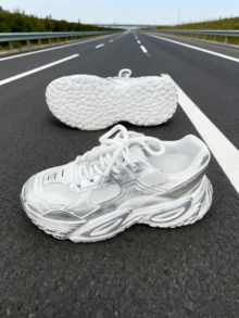 Zapatos deportivos casuales con malla transpirable de estilo retro para hombres de Tom's, con suela gruesa y zapatillas chunky, de moda y versátiles para el verano