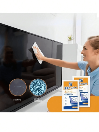 40pcs Streak-Free Screen Cleaning Wipes For Digital Equipment - Glass Cleaner Pads For TV, Monitors, Laptops, Furniture