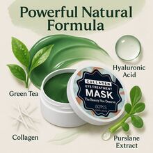 60片装眼膜，抗黑眼圈眼袋，绿茶成分，适用于浮肿眼部，抗皱成分，透明质酸，马齿苋提取物和东方草本复合物，保湿紧致抗衰老胶原蛋白凝胶眼膜，缓解压力，减少皱纹，焕活和清爽肌肤，保湿韩国眼膜，提升弹性，男女适用 - 藏蓝色 - 查看 10
