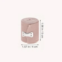 4种米色弹力绷带，运动压缩绷带，适用于手腕、手臂、小腿、脚踝和脚部，健身配件，运动绷带，运动胶带 - 杏色 - 查看 13