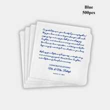 50/100/200/500 Pcs Custom Napkins, Personalized Handwritting Napkins For Birthday Party And Wedding Anniversary, Cocktail Napkins Disposable Beverage Dessert Napkins For Table Decorations Engagement Party, Suaitable For Wedding Banquet, Custom Love Note Handwriting Napkins - White - View 8