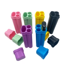 Étui à cigarettes de haute qualité en matériau PP avec couvercle rabattable, double compartiment avec rangement pour briquet, boîte de rangement pratique pour cigares