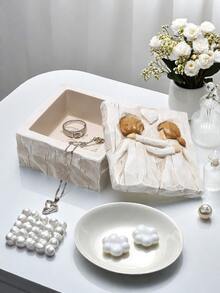 1 pièce Boîte à bijoux d'amitié colorée - Boîte décorative peinte à la main pour la décoration de la maison, cadeau réfléchi pour maman, grand-mère et femmes, parfait pour célébrer des moments spéciaux et des souvenirs chéris, idéal pour les anniversaires, les fêtes et les occasions significatives