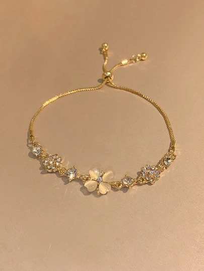 1 szt. Nowoczesna bransoletka z czterolistną koniczyną dla dziewcząt, lekki, luksusowy, wykwintny prezent urodzinowy, idealny dla przyjaciółki lub dziewczyny