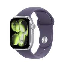 Apple Watch Series 11，46 毫米，GPS，全功能，全面健康监测，最新款 - 銀色錶殼+霧紫色錶帶 - 查看 2