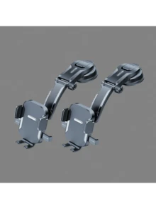 360° 旋转可折叠车载手机支架，带强力吸盘，通用仪表盘通风口支架，兼容 和 Android 手机，无阻塞充电端口，柔性硅胶材质，送给家人朋友的完美礼物，夏季旅行配件，兼容 、Android 手机，生日、家人、朋友的礼物，汽车配件 - 黑色 - 查看 2