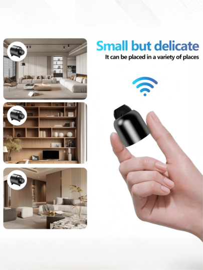 1pc 720P HD Mini Camera, Home Security Portable Hidden Slimme Night Vision Wireless WiFi Supports 2.4G Network Only, Remote Monitoring, SD Card Storage, Indoor Surveillance, USB Powered Home, Car, Office Various Scenarios, 24/7 Online Monitoring view 6