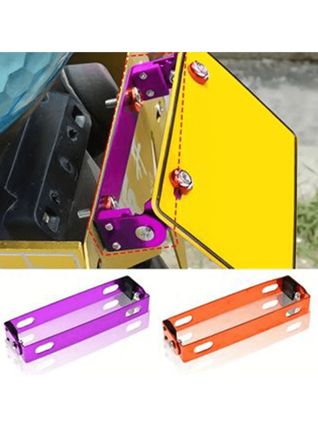 1 pièce Accessoire de moto Cadre de plaque d'immatriculation amovible, support de plaque d'immatriculation en alliage d'aluminium épaissi, support de plaque d'immatriculation de cyclomoteur