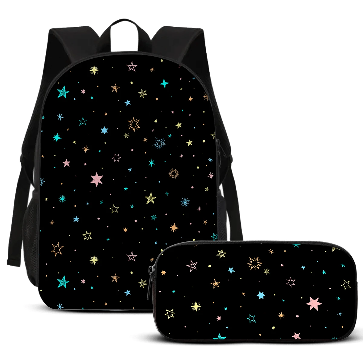 Backpack Pencil Case Lunch Box Children's School Back To School Colorful Stars Girls - Backpack Pencil Case 3052 - View 1