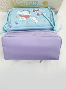 Crayon Shin-chan Federmäppchen aus Oxford-Stoff mit Frontöffnung, Lila Edition, cooler und effizienter Schreibwarenbehälter mit robuster Konstruktion und bezauberndem Design, ideal für Schulbedarf, Büroorganisation oder Reisebedarf, perfektes Geschenk für Cartoon-Fans und Studenten, die funktionale Schreibtischartikel benötigen